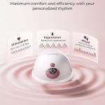 Smart APP Controlled Wearable Breast Pump, Hands-Free Wireless Electric Pump, 3 Modes 9 Suction Levels, BPA-Free