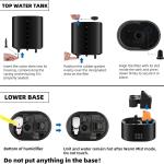 6L Humidifiers for Bedroom Large Room Home,Cool and Warm Humidifier for Baby and Plants Hot Mist Top Fill Desk