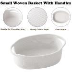 Basket with Bag and Ribbons,Cute Handle Organizer Box for Birthday/Baby Shower, Toy Storage, Nursery Organizing & Shelf Deco