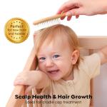 4 Piece Baby Brush and Comb Set, Wooden Baby Brush with Natural Ultra Soft Goat Hair, Baby Hair Brush for Newborn,