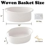 Basket with Bag and Ribbons,Cute Handle Organizer Box for Birthday/Baby Shower, Toy Storage, Nursery Organizing & Shelf Deco