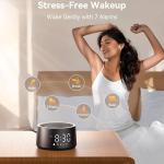 White Noise Sound Machine for Baby Adult with Alarm Clock, Soothing Sounds, Dimmable, White Noise Alarm Clocks for Bedrooms