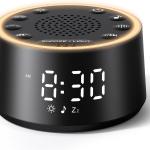 White Noise Sound Machine for Baby Adult with Alarm Clock, Soothing Sounds, Dimmable, White Noise Alarm Clocks for Bedrooms