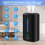 6L Humidifiers for Bedroom Large Room Home,Cool and Warm Humidifier for Baby and Plants Hot Mist Top Fill Desk
