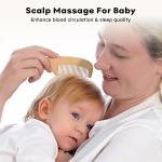 4 Piece Baby Brush and Comb Set, Wooden Baby Brush with Natural Ultra Soft Goat Hair, Baby Hair Brush for Newborn,