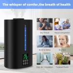 6L Humidifiers for Bedroom Large Room Home,Cool and Warm Humidifier for Baby and Plants Hot Mist Top Fill Desk